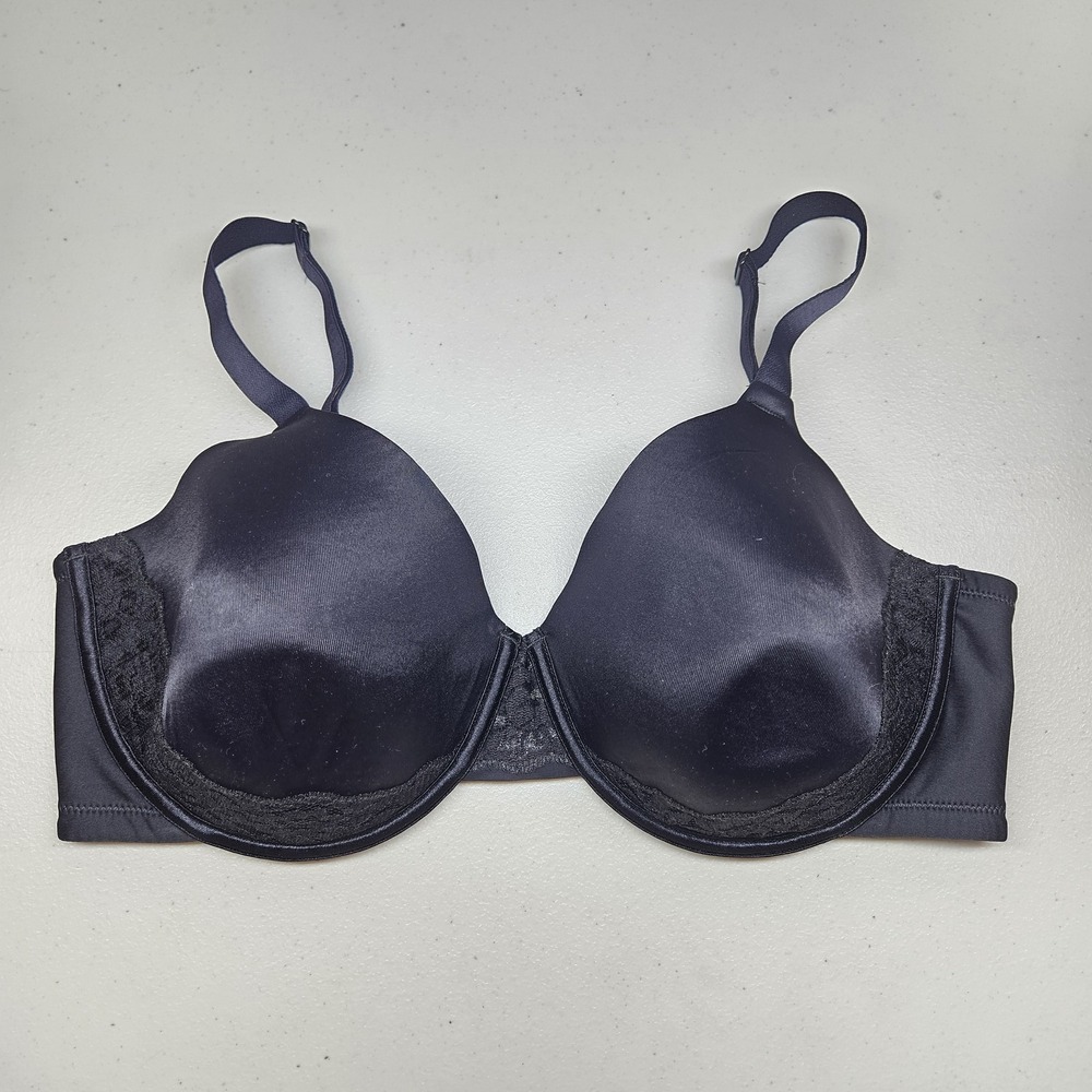 Vanity Fair Women Bra 40DD Black‎ Lightly Lined Underwired Lace Strap